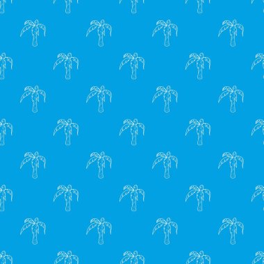 Palmiye desen vektör kesintisiz mavi