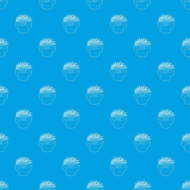 Ev bitki desen vektör kesintisiz mavi