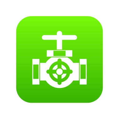 Vanalar simgesi dijital yeşil ile boru