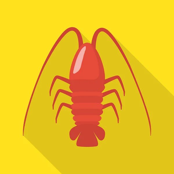 Lobster icon, flat style — Stock Vector