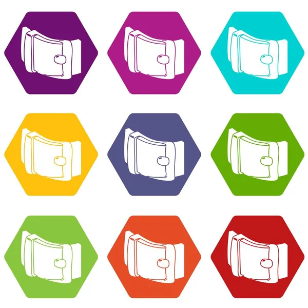 9 vektör erkek kemer Icons set