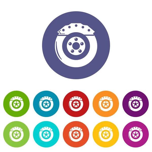 Fren pabucu simgeler vektör renk ayarla