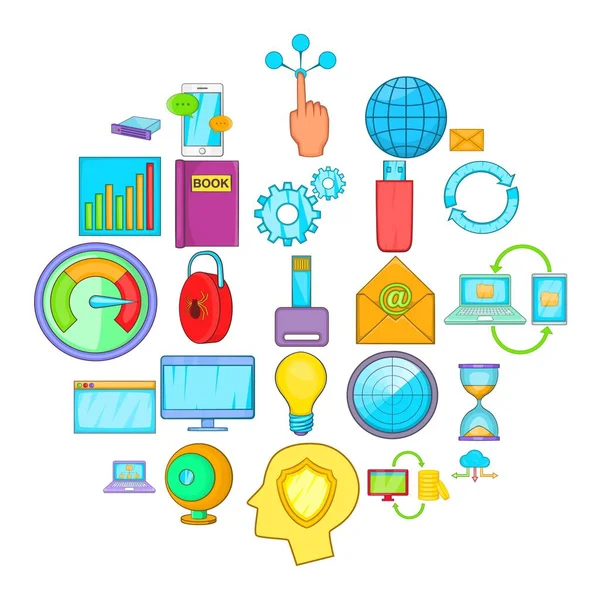 Veri isteği simgeler kümesi, karikatür tarzı