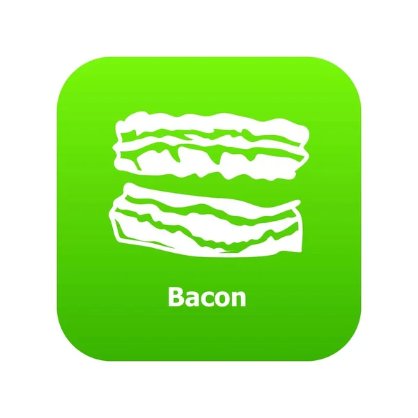 Bacon ikonen gröna vektor — Stock vektor