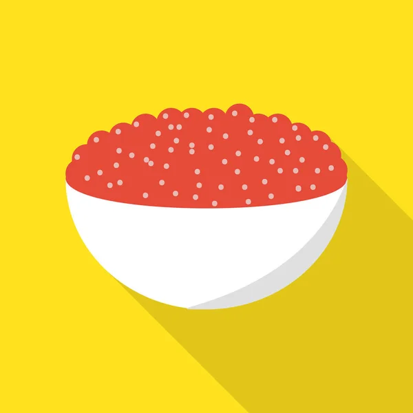 Icono de caviar rojo, estilo plano — Archivo Imágenes Vectoriales