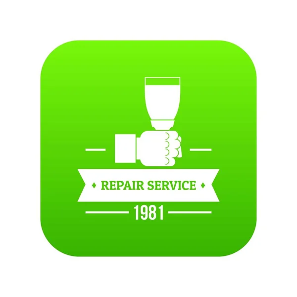 Renovace servis ikonu zelené vektor — Stockový vektor