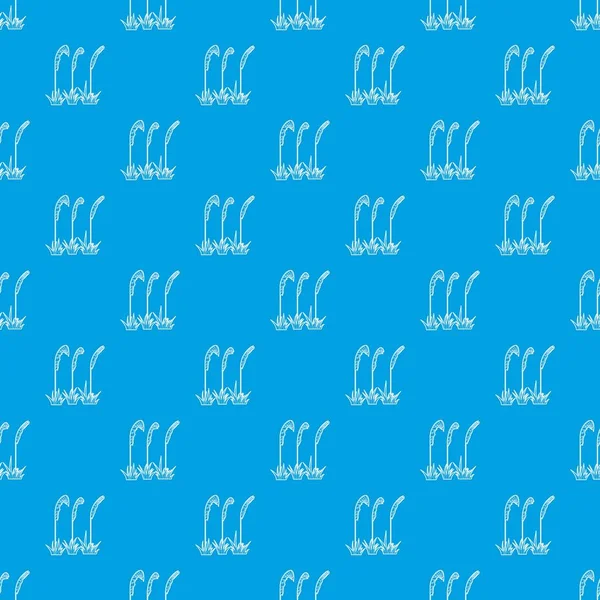 Üç bitki desen vektör kesintisiz mavi