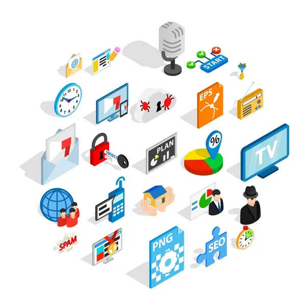 Tasarımcı Icons set, izometrik stili