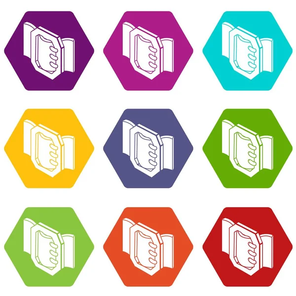 9 vektör kemer tokası Icons set