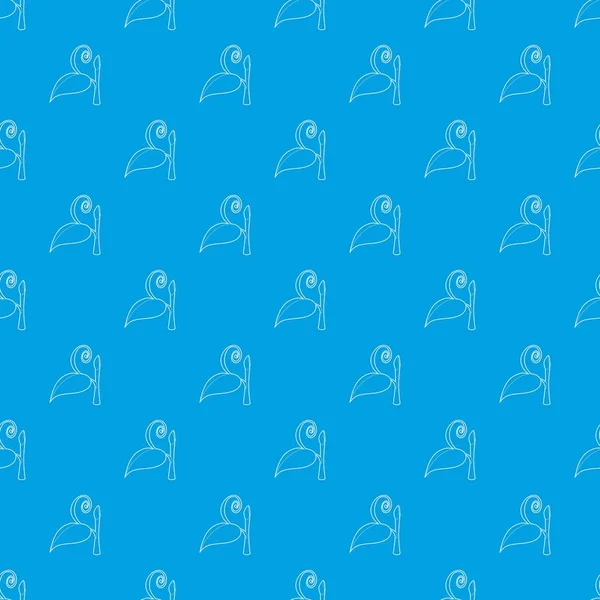 Küçük bitki desen vektör kesintisiz mavi