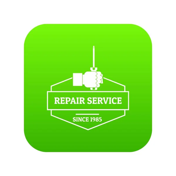 Működő szolgáltatás zöld ikon-vektoros — Stock Vector