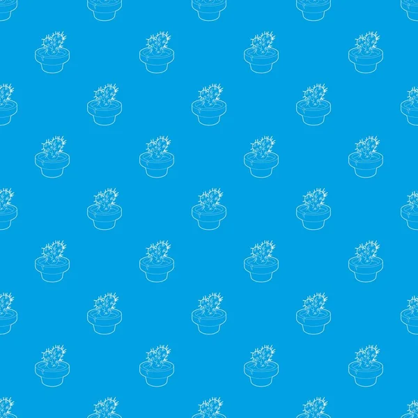  Kaktüs desen vektör kesintisiz mavi