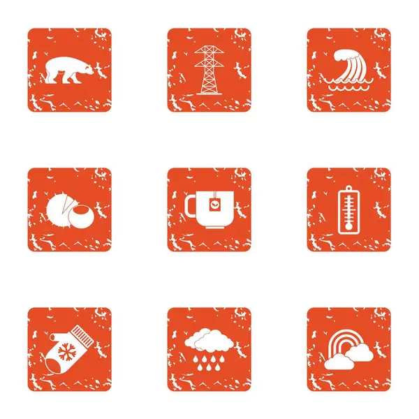 Kış kıyafetleri simgeler kümesi, grunge style