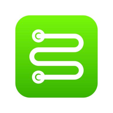 Isıtmalı havlu demiryolu simgesi dijital yeşil