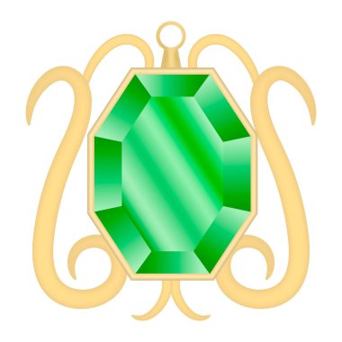 Peridot gemstone mockup, gerçekçi
