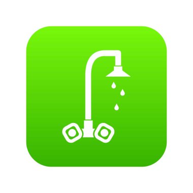 Damlayan musluk simgesi dijital yeşil