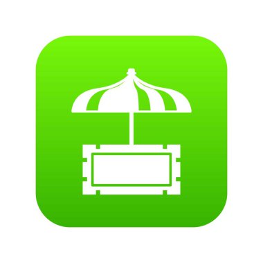 Aperatif durak yeşil simge vektör