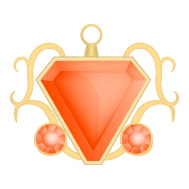 Garnet gemstone mockup, gerçekçi