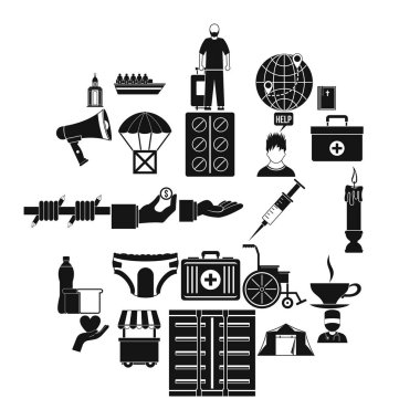 Mevduat Icons set, basit tarzı