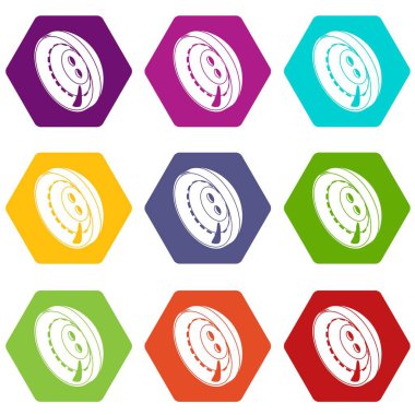 Erkekler giyim ikonlar 9 vektör ayarla