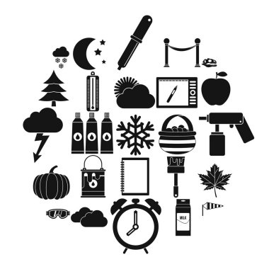 Canlandırdığı Icons set, basit tarzı