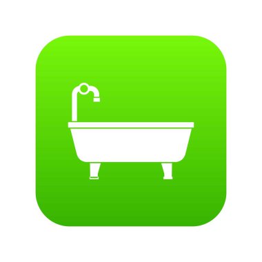 Küvet simgesi dijital yeşil