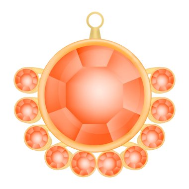 Kırmızı yakut takı mockup, gerçekçi