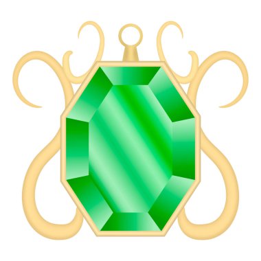 Zümrüt taş mockup, gerçekçi