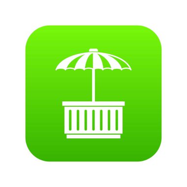 Cafe durak yeşil simge vektör