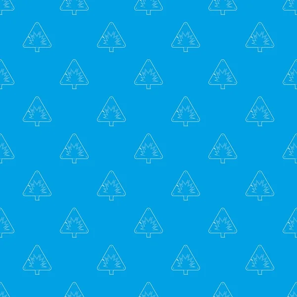 Modèle de signe de danger vecteur sans couture bleu — Image vectorielle