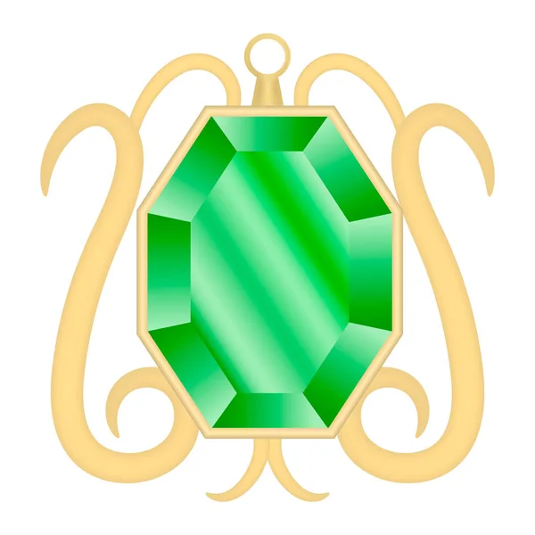 Modèle de pierre gemme Peridot, style réaliste — Image vectorielle