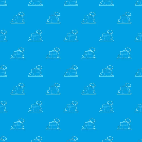 Gemi desen vektör kesintisiz mavi