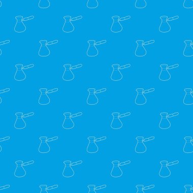 Cezve desen vektör kesintisiz mavi