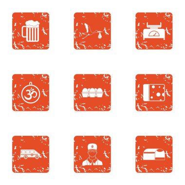 SIP Icons set, grunge tarzı