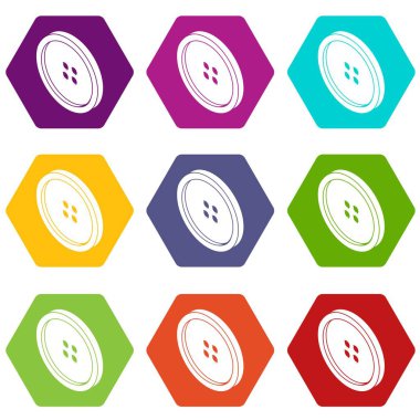 Küçük gömlek ikonlar 9 vektör ayarla