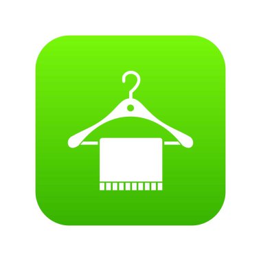 Elbise askısı simgesi dijital yeşil eşarp