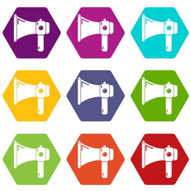 El hoparlör simgeleri 9 vektör ayarla