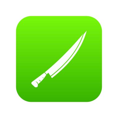 Uzun bıçak simgesi dijital yeşil