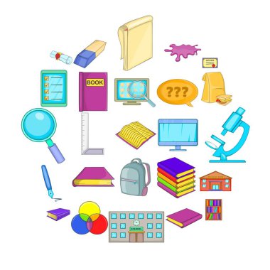 Algı Icons set, karikatür tarzı