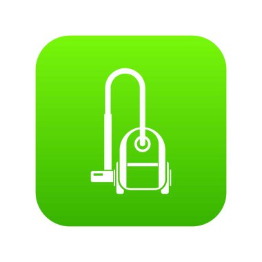 Elektrikli süpürge simgesi dijital yeşil