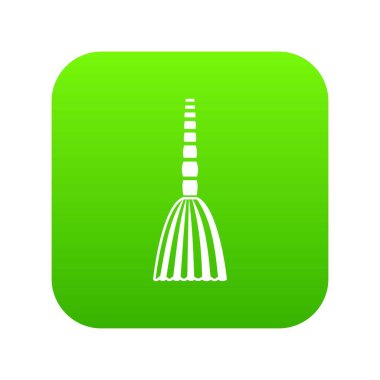 Süpürge kat simgesi dijital yeşil