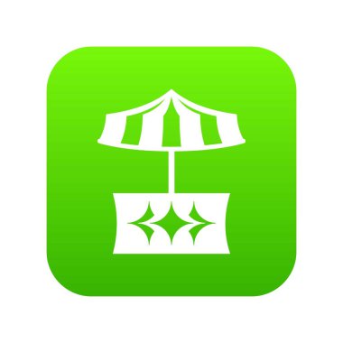 Gıda durak yeşil simge vektör