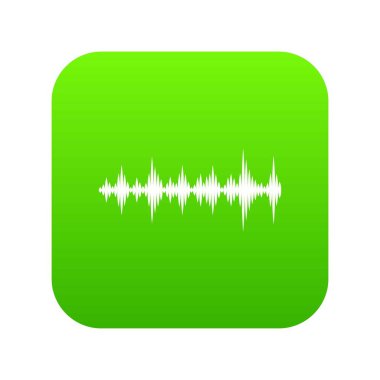 Müzik ses dalgaları simgesi dijital yeşil