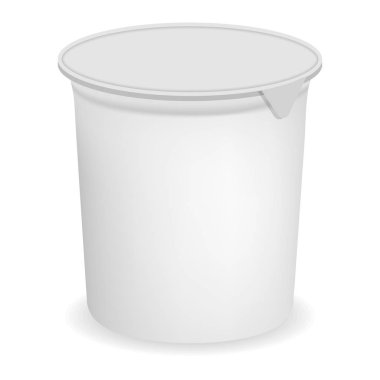 Açık yuvarlak yoğurt mockup, gerçekçi