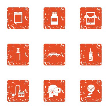 Sanal temizlik simgeler kümesi, grunge tarzı