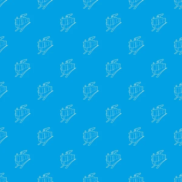 Tramvay desen vektör kesintisiz mavi