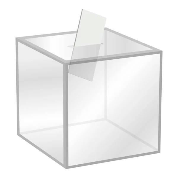 Макет виборчої скриньки, реалістичний стиль — стоковий вектор