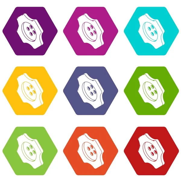 Dişli Giyim ikonlar 9 vektör ayarla