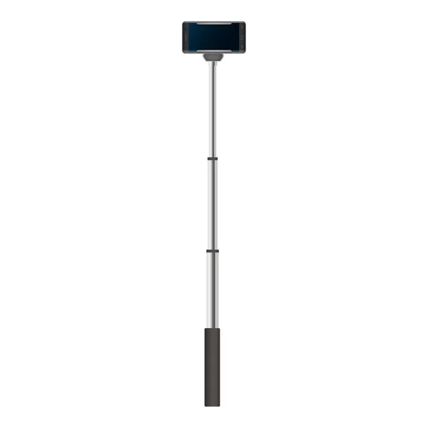 Einbeinstativ-Selfie-Stick-Attrappe, realistischer Stil — Stockvektor