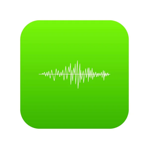 音波アイコン デジタル グリーン — ストックベクタ